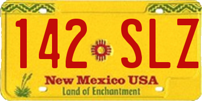 NM license plate 142SLZ