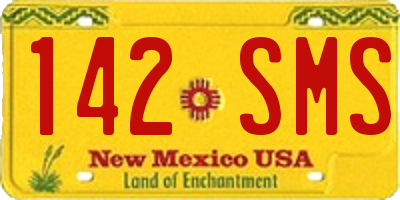 NM license plate 142SMS
