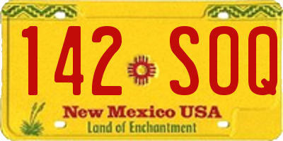 NM license plate 142SOQ