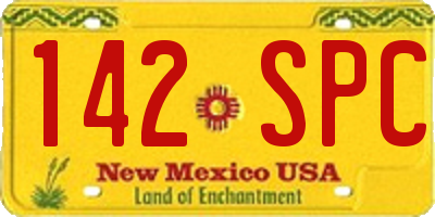 NM license plate 142SPC