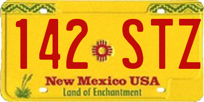 NM license plate 142STZ