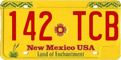 NM license plate 142TCB