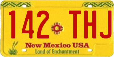 NM license plate 142THJ