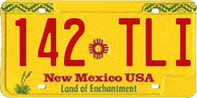 NM license plate 142TLI