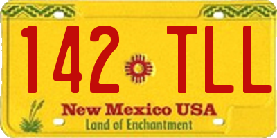 NM license plate 142TLL