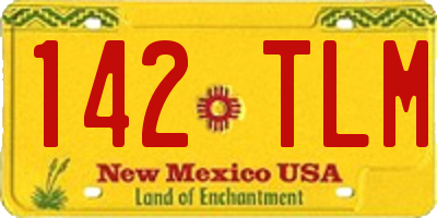 NM license plate 142TLM