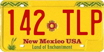 NM license plate 142TLP