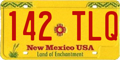 NM license plate 142TLQ