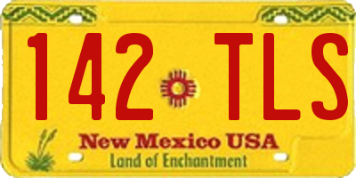 NM license plate 142TLS
