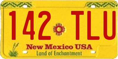 NM license plate 142TLU