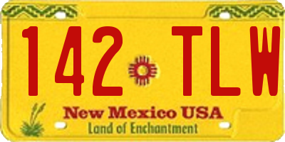 NM license plate 142TLW