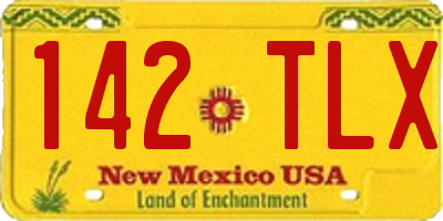 NM license plate 142TLX