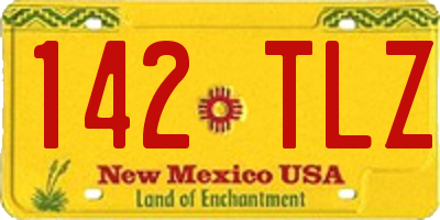 NM license plate 142TLZ