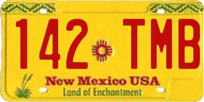 NM license plate 142TMB