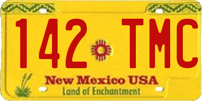 NM license plate 142TMC