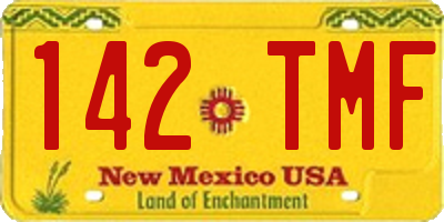 NM license plate 142TMF