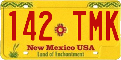 NM license plate 142TMK