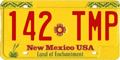 NM license plate 142TMP
