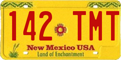 NM license plate 142TMT