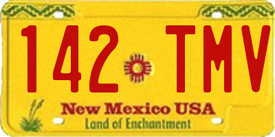 NM license plate 142TMV