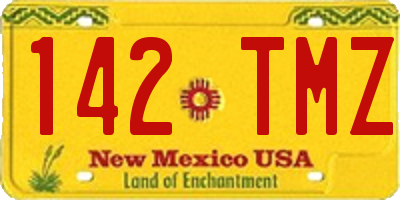NM license plate 142TMZ