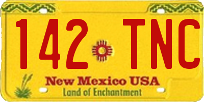 NM license plate 142TNC