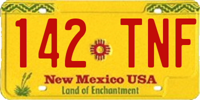 NM license plate 142TNF