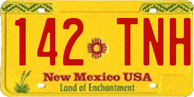 NM license plate 142TNH