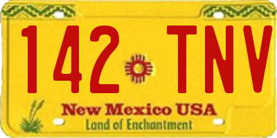 NM license plate 142TNV