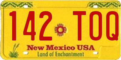 NM license plate 142TOQ