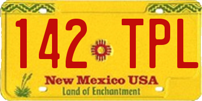 NM license plate 142TPL
