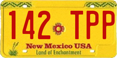 NM license plate 142TPP