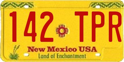 NM license plate 142TPR