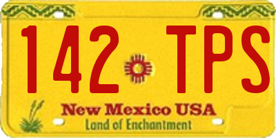 NM license plate 142TPS