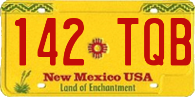 NM license plate 142TQB