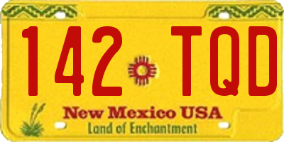 NM license plate 142TQD