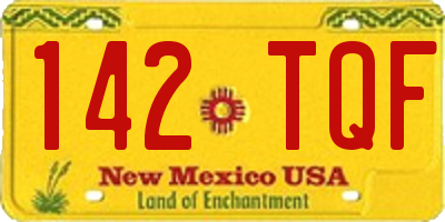 NM license plate 142TQF