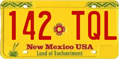 NM license plate 142TQL