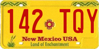 NM license plate 142TQY