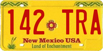 NM license plate 142TRA