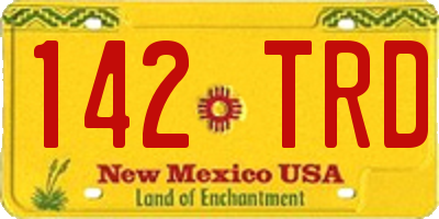 NM license plate 142TRD