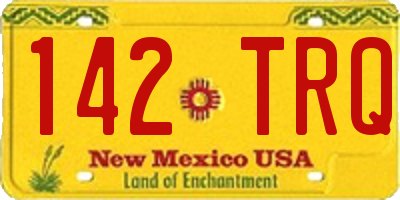 NM license plate 142TRQ