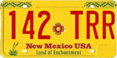 NM license plate 142TRR