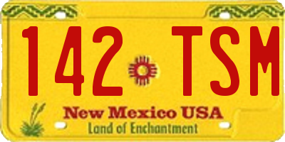 NM license plate 142TSM