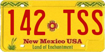 NM license plate 142TSS