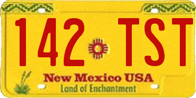 NM license plate 142TST