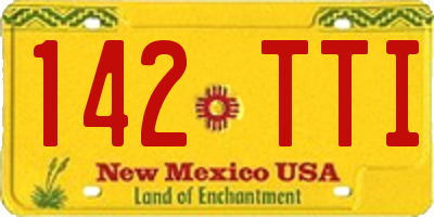 NM license plate 142TTI