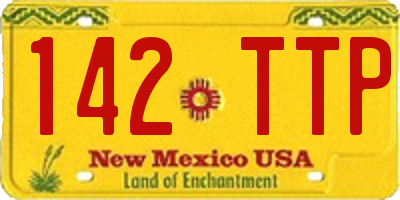 NM license plate 142TTP