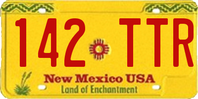 NM license plate 142TTR