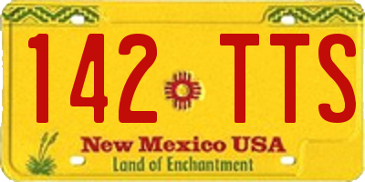 NM license plate 142TTS